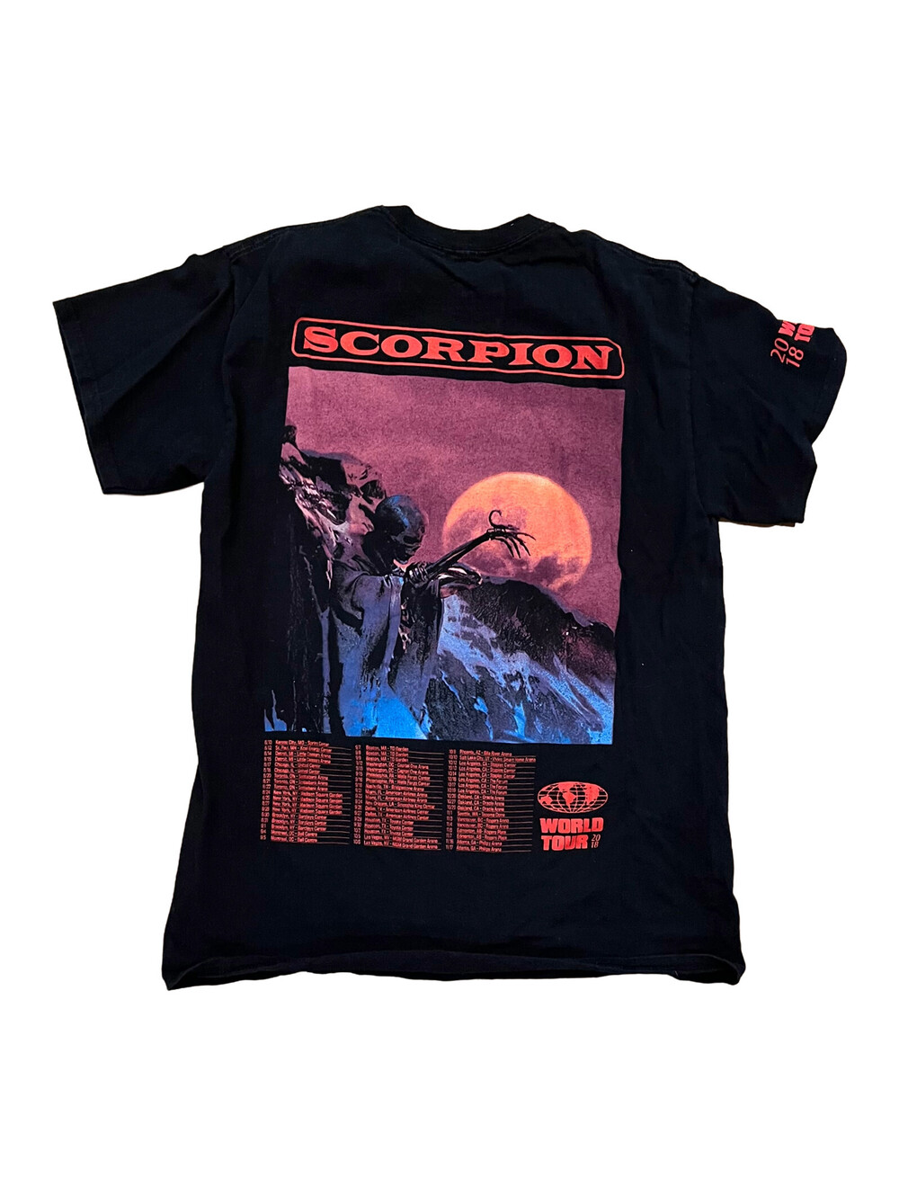 2018 Drake Scorpion T-Shirt World Tour Mens Medium Black Concert Music Rap Tee
